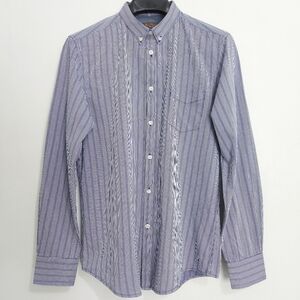 Ben Sherman Blue and White Striped Button-Down Shirt